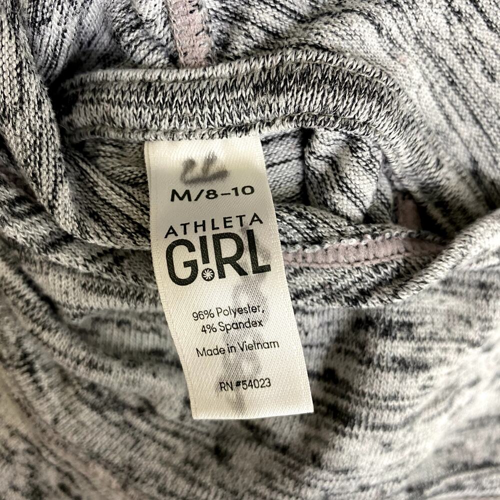 ATHLETA GIRL Gray Space Dye Pocket Front Pullover Hoodie - Picture 4 of 6